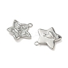 Christmas Brass Micro Pave Clear Cubic Zirconia Pendants KK-A280-03A-P-2