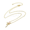 Brass Micro Pave Cubic Zirconia Pendant Necklaces NJEW-S441-03C-G-4