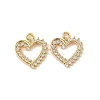 Brass Micro Pave Cubic Zirconia Pendants KK-D373-01D-G-1