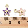 Rack Plating Alloy Enamel Charms PALLOY-F311-01G-3