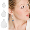 DIY Blank Teardrop Dome Pendant Making Kit DIY-UN0005-01-6