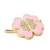Brass Micro Pave Cubic Zirconia Pendants KK-U053-25G-03-2