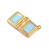 304 Stainless Steel Enamel Pendants STAS-L316-09G-2