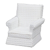 Wood & Fabric Armchair Sofa Miniature Ornaments PW-WG887AE-01-1