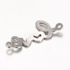 Non-Tarnish 201 Stainless Steel Links connectors LS-X-STAS-S059-07B-2