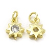 Brass Micro Pave Cubic Zirconia Charms KK-E068-VB238-1