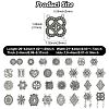 60Pcs 30 Styles Tibetan Style Zinc Alloy Multi-Strand Links FIND-CJ0003-63-2