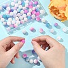 80Pcs 4 Colors Imitation Pearl Acrylic Beads OACR-YW0002-57-5