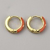 Enamel Hoop Earrings with Clear Cubic Zirconia EJEW-WH0004-39B-2
