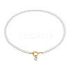 1Pc Brass Clear Cubic Zirconia Letter Pendant Necklaces NJEW-LP0001-32C-1