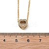304 Stainless Steel Crystal Rhinestone Pendant Cable Chain Necklaces for Women NJEW-C062-01G-G-5