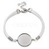 Faux Suede Double Cord Bracelet Making STAS-M084-10P-04-1