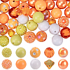 60Pcs 10 Styles Resin Rhinestone Beads RESI-PA0001-03-1