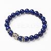 Natural Lapis Lazuli(Dyed) Stretch Bracelets BJEW-JB03251-03-1