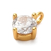 925 Sterling Silver Clear Cubic Zirconia Flat Round Charms STER-U009-07G-02-2