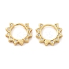 Clear Cubic Zirconia Sun Shape Hoop Earrings EJEW-P199-07G-2