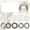 10Pcs 10 Styles Vintage Lace Waterproof PET Stickers Sets LS-DIY-M066-05D-1
