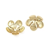 5-Petal Flower Brass Bead Caps KK-F921-11G-2