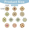 12Pcs Exquistie Rhinestone Brooch JEWB-YW0001-03-2