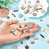 50Pcs 5 Styles Natural Black Lip Shell & Freshwater Pendants SHEL-TA0001-22-7