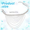 1Pc Brass Rhinestone Cup Chains Multi Layered Necklace NJEW-FG0001-12-2