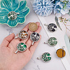 8Pcs 4 Styles Natural & Synthetic Mixed Gemstone Pendants G-PH0002-39P-3