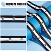 Flat Nylon Striped Ribbons with Silver Color Plated Eyelets OCOR-WH0082-68-4
