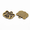 Tibetan Style Alloy Pendant Enamel Settings TIBEP-N010-008AB-RS-2