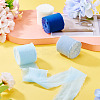 4 Rolls 4 Colors Frayed Polyester Ribbon OCOR-TA0002-87C-6
