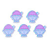 Transparent Printed Acrylic Cabochons TACR-N016-27-2