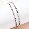 925 Sterling Silver Pave Colorful Cubic Zirconia Tennis Necklaces for Women NJEW-C096-01B-P01-1