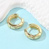 Clear Cubic Zirconia Star Hoop Earrings X-EJEW-C022-01G-5