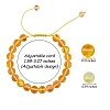 3Pcs Round Synthetic Moonstone Braided Bead Bracelets BJEW-SW00061-03-7