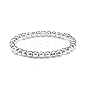 Synthetic Hematite Round Beaded Stretch Bracelet BJEW-JB08582-02-1