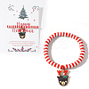Elegant Christmas Handmade Polymer Clay Heishi Beaded Stretch Bracelets MV9996-35-1