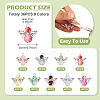 36Pcs 9 Colors Imitation Jade Glass Pendants PALLOY-TAC0198-4