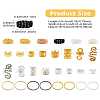 130Pcs 26 Styles Alloy/Aluminum/Iron Hair Coil Cuffs OHAR-CJ0001-04-8