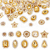 100Pcs Teardrop/Heart/Star Sew on Rhinestones GACR-TA0001-07G-1
