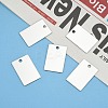 Tarnish Resistant 201 Stainless Steel Rectangle Mirror Polished Finish Stamping Blank Tag Pendants STAS-S031-01-6