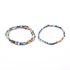 Colorful Evil Eye Lampwork Stretch Beaded Bracelets Sets BJEW-JB05931-1