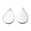 Tarnish Resistant 304 Stainless Steel Pendant Cabochons Settings for Fashion Jewelry STAS-M283-02P-2