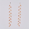 Electroplate Glass Beads Dangle Stud Earrings EJEW-JE03820-03-4
