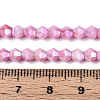 Anti-Tarnish Electroplate Bicone Glass Beads Strands EGLA-T021-4mm-16-04-4