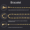 6Pcs 304 Stainless Steel Link Chains Bracelets STAS-UN0029-34-4