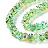 Transparent Electroplate Glass Beads Strands GLAA-Q099-H01-04-3
