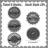 1Set Flat Round Alloy Shawls and Capes Buckles FIND-GF0008-08B-2