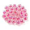 UV Plating Rainbow Iridescent Acrylic Beads OACR-F004-02F-3