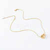 3Pcs Minimalist European-style Stainless Steel Irregular Polished Heart Pendant Necklaces for Women YJ1640-3
