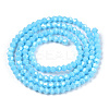 Opaque Solid Color Electroplate Glass Beads Strands LS-EGLA-A039-P2mm-A12-3