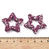 Star Shape Polymer Clay Rhinestone Beads CLAY-NH0001-06O-3